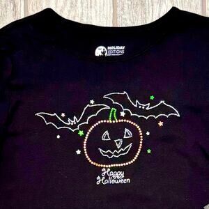 Holiday Editions NWT Women's Long Sleeve Women's Novelty T-Shirt Large Halloween